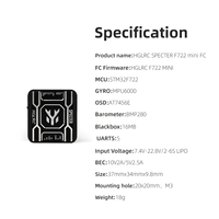 HGLRC SPECTER F722 Mini Plastik MPU6000 Gyro HD/VTX Freestyle/Racing FPV Flight Controller FC Suku Cadang Drone