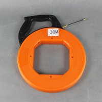 Ruban de poisson en fil de fibre 4mm 30m outils d'électricien, extracteur de câble de bande de poisson en fibre d'acier Nylon PET
