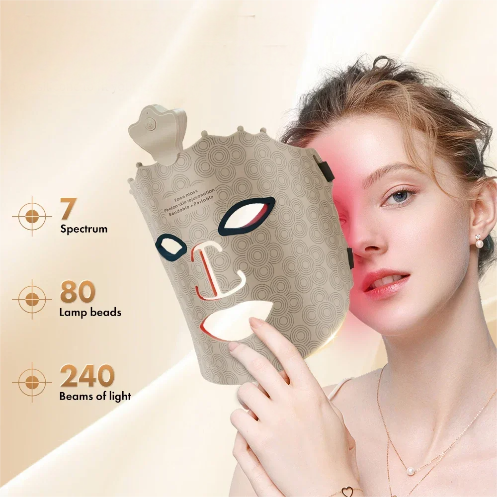 Professional LED Light Therapy Mask | Red Light Anti-Aging Facial Device for Skin Rejuvenation – orangles Qatar