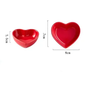 Ciotola per Alimentazione di Criceti, Piatto in Ceramica a Forma di Cuore, Ciotola per Cibo e Acqua per Conigli, Porcellini d'India e Piccoli Animali, Impermeabile IPX5 - Product Image 5