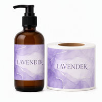 Étiquettes autocollantes imprimées personnalisées en vinyle imperméable pour flacons et pots cosmétiques &amp;   Contenants pour lotion - Autocollants durables