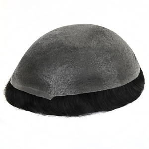 Sistema di Sostituzione Capelli TOPUNIQUE CNG 0.03-0.04mm 6 Pollici Super Sottile Remy Naturale Indiano Ondulato 90% Base in PU per <span class=keywords><strong>Uomo</strong></span> Destrorso - Product Image 4