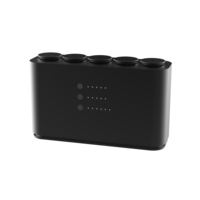 Diffuseur d'huiles essentielles à air froid multi-canaux avec 5 bouteilles à contrôle indépendant, veilleuse intégrée, pour parfumer la maison