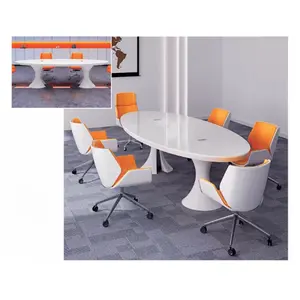 H05 nuovo modello di 8 posti tavolo per conferenze ufficio riunioni e scrivania di formazione mobili piccolo tavolo da ufficio Design piccola scrivania per la stanza