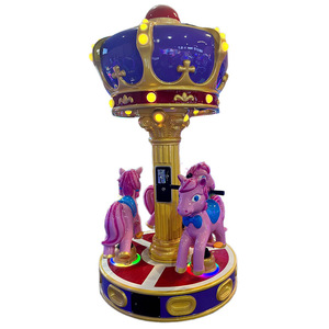 Carosello di cavallo in metallo a gettoni per bambini città centro commerciale ingresso videogioco a dondolo auto impianto inglese perfetto - Product Image 4