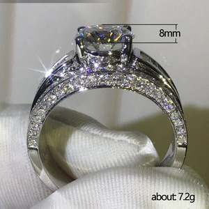 Anello da donna con accenti rotondi, colore platino, elegante gioiello alla moda, regalo, accessorio quotidiano - Product Image 5