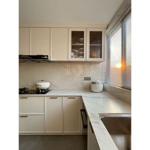 Armarios de cocina ODM OEM de estilo minimalista con diseño de cocina casera personalizado de fábrica - Product Image 1