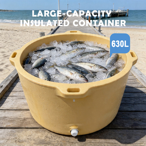 Conteneur Isotherme pour Élevage de Fruits de Mer 630L – Cabas de Pêche Durables, Modernes et Réutilisables avec Couvercle Robuste – Personnalisation OEM & ODM - Product Image 5
