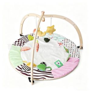 Gimnasio creativo de madera maciza para bebés, para uso doméstico, entrenamiento Montessori, juguete de agarre para bebés, trípode de madera para ejercicios. - Product Image 3