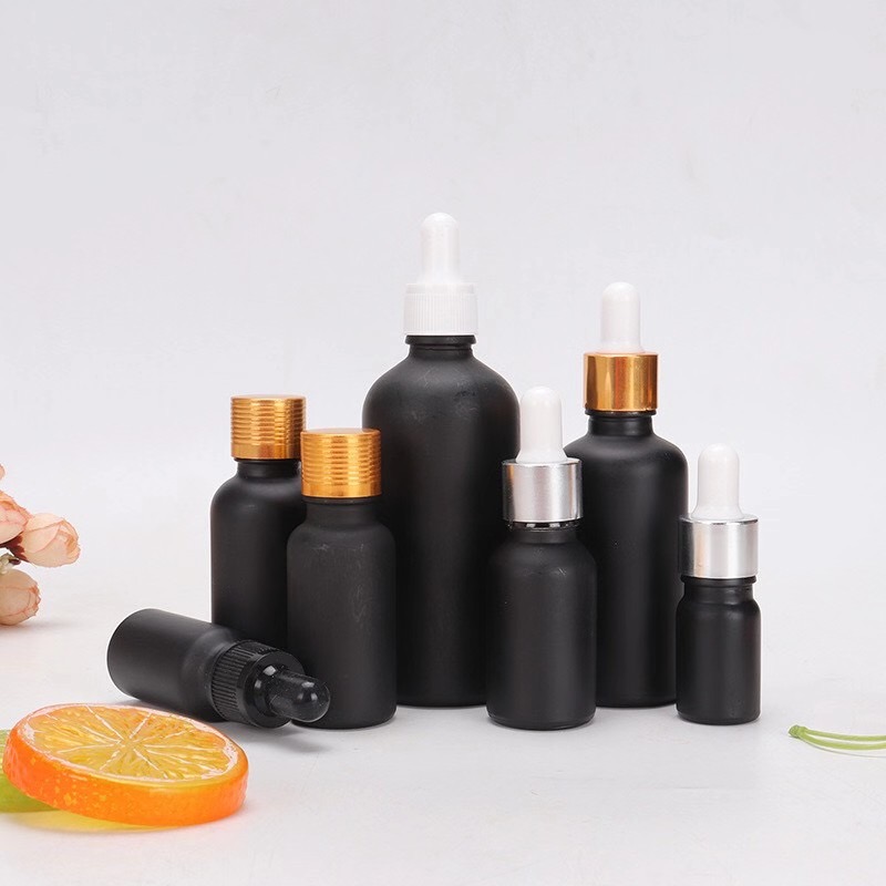 Promotion empty 5 10 15 20 30 50 100ml  amber glass  oil bottle with dropper dropper bottle with measurement markings