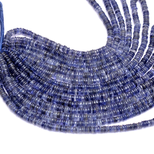 Perles rondes lisses en iolite naturelle de 5 mm à 6 mm, pierres semi-précieuses, perles d'espacement pour la fabrication de bijoux - Product Image 4
