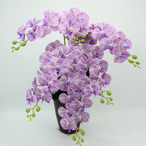 Orchidée Phalaenopsis Artificielle Dongchen Crafts à 9 Têtes en Silicone Souple, Fleur Artificielle à Tige Unique pour Décoration Maison et Mariage - Product Image 1