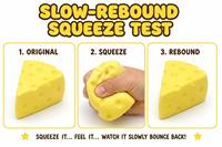 Jouet Squishy en PU à Rebond Lent, Forme de Fromage Triangulaire, Jouets à Presser Anti-Stress, Jouets de Décompression pour Enfants et Adultes