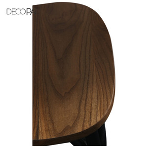 Salon <span class=keywords><strong>industriel</strong></span> bistro cafe restaurant ELM siège meubles cadre dos croisé KD en bois chaise de salle à manger en métal - Product Image 4