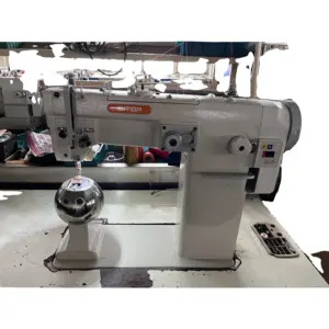 Máquina de coser industrial para pelucas en zigzag con una bola para hacer pelucas