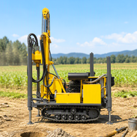 Foreuse hydraulique portable tout-terrain CE pour puits artésiens, 300m, 73KW, diesel, pour puits d'eau potable