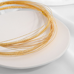 18 đo khắc xoắn dây Vàng Kết cấu dây đồng nửa cứng dây đồng cho đồ trang sức <span class=keywords><strong>beading</strong></span> Craft làm việc - Product Image 5