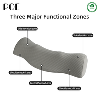 Almohada Cervical Profesional de Espuma Viscoelástica con Tracción, Diseño Ergonómico Moderno con Logotipo Personalizado, para un Sueño Saludable, 100% Leche