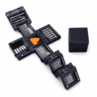 Kit de tournevis de précision magnétique 55-en-1, kit d'outils en cube, kit de réparation électronique avec embouts de tournevis, clés et outils de démontage