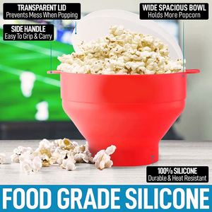 Tazón Reutilizable de Silicona para Hacer Palomitas de Maíz, Apto para Microondas y Freidora de Aire, con Tapa Elástica, Apto para Lavavajillas - Product Image 6