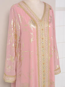 Abito Lungo da Donna <span class=keywords><strong>Best</strong></span> Seller Musulmano di Lusso <span class=keywords><strong>Istanbul</strong></span> Islamico Abaya da Preghiera Moderno Donna Nida - Product Image 3