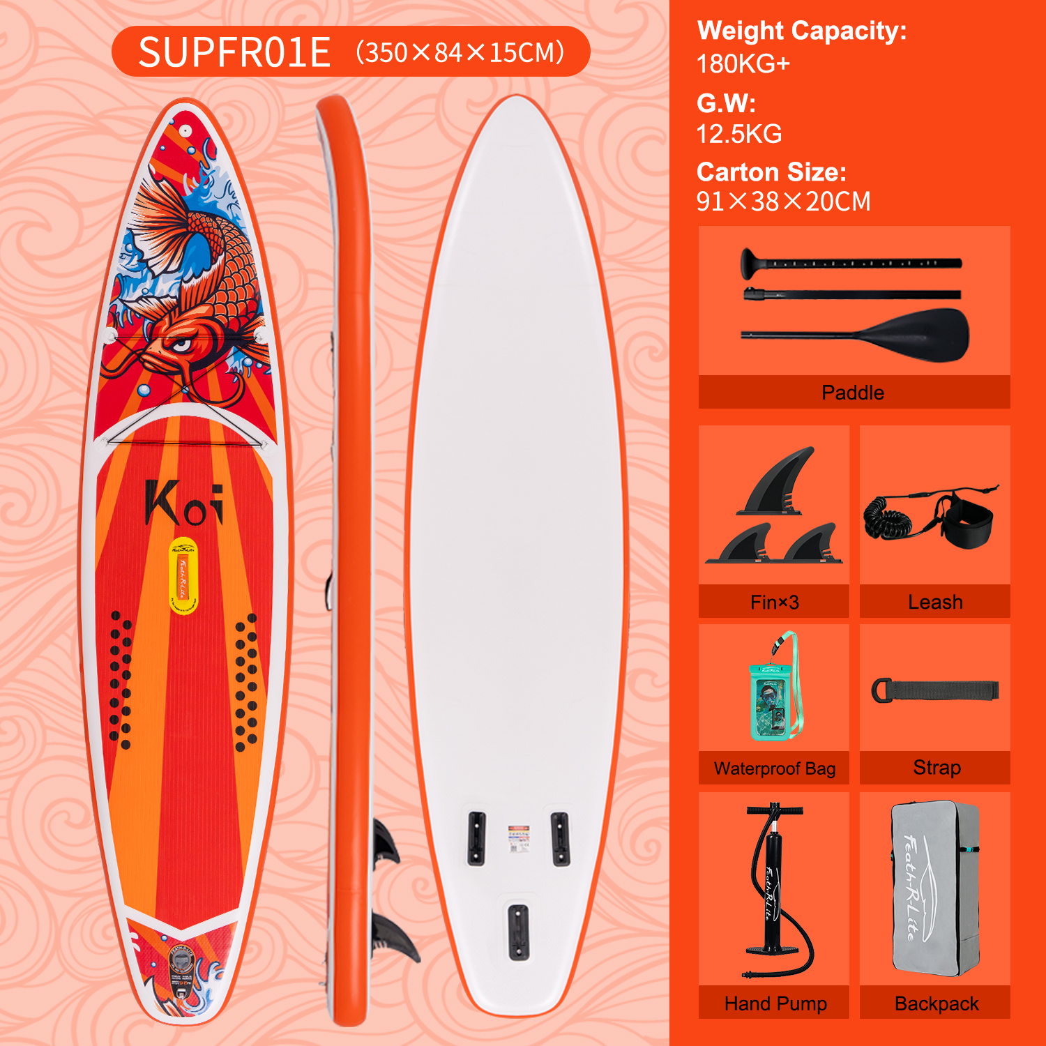 350*84*15 cm--SUPFR01E--Rouge
