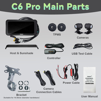 Caméra DVR intelligente pour moto AOOCCI avec GPS antivol, double caméra 1080P, CarPlay sans fil, Android Auto, TPMS