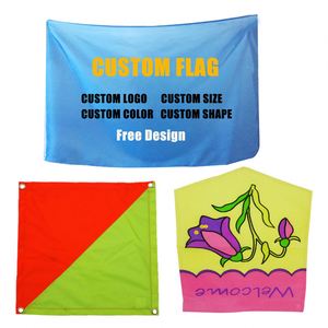 90x150cm 100% Polyester Flag Custom 3x5 Outdoor Promotion Silk Screen Printing logo Big <b>Large</b> Double-sided Custom Flag - Product Image 1