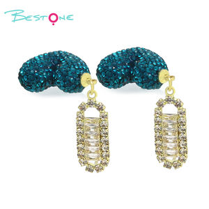 Nouveau gros saint valentin cadeau 925 argent aiguille bleu goutte coeur boucles d'oreilles pour les femmes prêt à expédier - Product Image 5