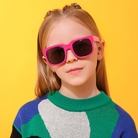 Lunettes de soleil pliables tendance pour garçons et filles de 3 à 12 ans, lunettes de soleil polarisées souples en silicone pour enfants avec logo personnalisé