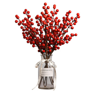 Flores Artificiales Fortune Fruit, Decoraciones de Boda de Plástico Rojo, Decoración Reutilizable para el Hogar - Product Image 5