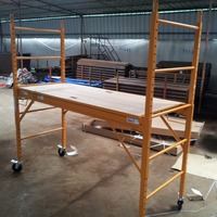 Étagère à outils en acier jaune de conception moderne de haute qualité, fabrication d'échafaudages, finition galvanisée, sécurité, utilisation en extérieur, hôtel