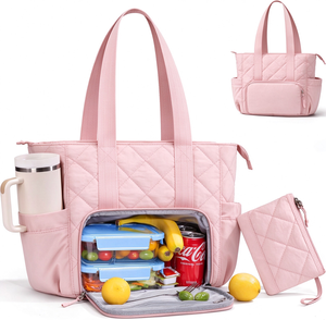 Bolsa para Portátil Personalizada con Compartimento Aislado para Almuerzo, Ligera, Acolchada, de Poliéster 20L, Resistente al Agua, para Viajes, Oficina y Uso Diario - Product Image 1