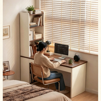 Bureau d'angle, table combinée avec étagère et bibliothèque, table de dressing et d'écriture pour chambre, table d'ordinateur d'angle, usage domestique