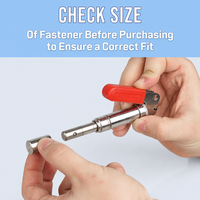 Tools TTBW-158 Steel Barrel Fastener Plunger Tool for Water Utility Fasteners Lock Pick Set