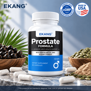 Suplemento Herbal de Saw Palmetto, Zinc y Plant Sterols para la Salud Prostática Masculina, Hecho en EE. UU., 60 Cápsulas - Product Image 1