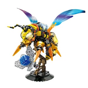 Sci-Fi Simulation Building Blocks Biological Insect Mechanical <b>Bee</b> Transformable with Lights Assembly <b>Gift</b> for Boys an - Product Image 6