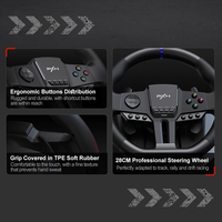 SUNDI PXN V900 Volant de course à double vibration à 360/900 degrés pour PC, PS3, PS4, Xbox Series, Switch