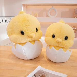 Recién llegado, juguete de peluche de <span class=keywords><strong>pollito</strong></span> amarillo suave con cáscara de huevo, Fiesta infantil, regalo de cumpleaños, felpa que sale de <span class=keywords><strong>la</strong></span> concha, pollo pequeño - Product Image 3