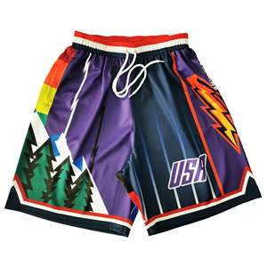 Shorts de basket-ball et de course décontractés pour hommes Panneaux en maille légers Entraînement rétro avec cordon de serrage réglable-Approvisionnement en vrac - Product Image 3