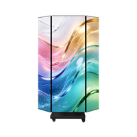 Pantalla LED Plegable de Alta Calidad para Publicidad en Interiores, Video Wall LED Portátil, P1.5-P2.5 HD GOB, Pantalla LED Tri-Plegable