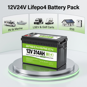 Baterai Lithium Ion EU Stock Deep Cycle LiFePO4 12V 200/314Ah IP65 BT 5.0 untuk Sistem Tenaga Surya, RV, Motorhome, Motor Trolling, Kapal Pesiar, AGV - Product Image 1