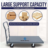 Carretilla de Plataforma Plegable de Cuatro Ruedas BTB de Alta Resistencia, Capacidad de 450 kg, Personalizable OEM, Herramienta Industrial para Mudanzas