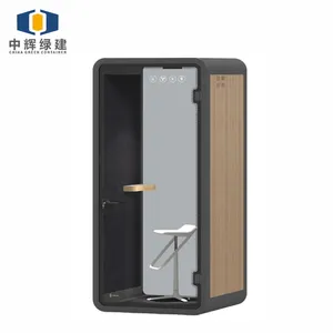 CGCH Anti deformation Sound insulation Soundproof booth bank soundproof aluminium alloy office partition acrylic telephone booth