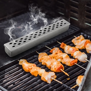 Boîte à fumage en acier inoxydable de haute qualité pour cuisine extérieure, accessoires de barbecue, boîte à fumage pour fumeur - Product Image 1