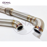 Ecnal für BMW Gen1 B58 F20 M140 F22 240i F30 340i F32 440i SS304 T4 Interface Single Turbo Abgaskrümmer-Kit