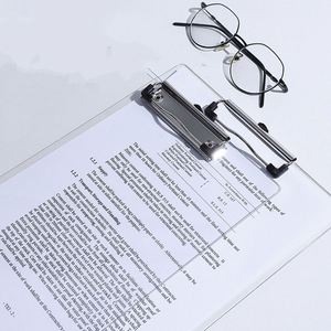 Custom Logo Printed A4 Clear Paper Clip Writing Board Transparent PET <b>Plastic</b> Clipboard/<b>Folder</b> Office School Supplies Wholesale - Product Image 4