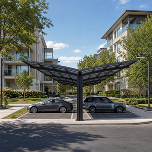 Cochera de Policarbonato Moderna y Sencilla para las Cuatro Estaciones, Hecha a Medida, con Estructura de Aluminio para Estacionamiento al Aire Libre - Product Image 1