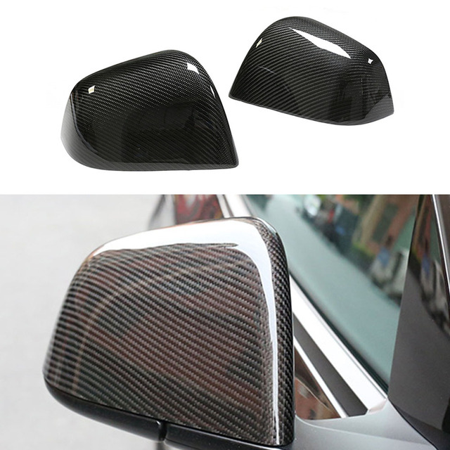 Carbon Fiber Replacement Side Mirror Covers for Tesla Model Y Mirror Caps