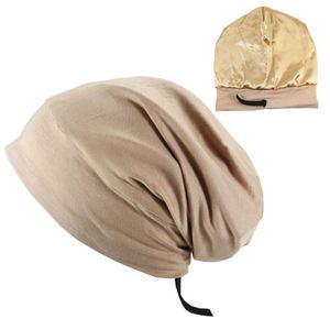 Bonnet en satin doublé, style décontracté, avec logo personnalisé, élastique réglable, bonnet de créateur, vente chaude - Product Image 5